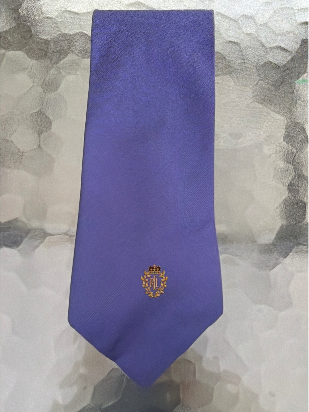 Vintage Lauren Ralph Lauren Men's Purple 100% Silk Tie Made in USA